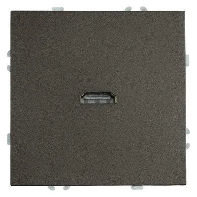 Розетка STEKKER Эмили HDMI 2.0 Type A, механизм, RST00-5118-09, антрацит, soft touch 50168