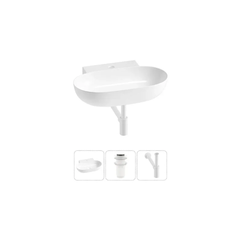 Комплект Wellsee 3 в 1 Lavinia Boho Bathroom Sink накладная/подвесная раковина 58x40 см 20215134R