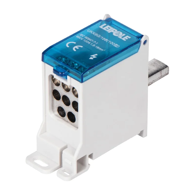Распределительный блок (коробка) Leipole 100А, 690В, на DIN-рейку UKK6G/158/8x10 5012.031