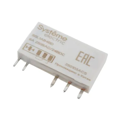 Реле интерфейсное Systeme Electric 1CO, 6A, 24В DC SSL1AB4BD