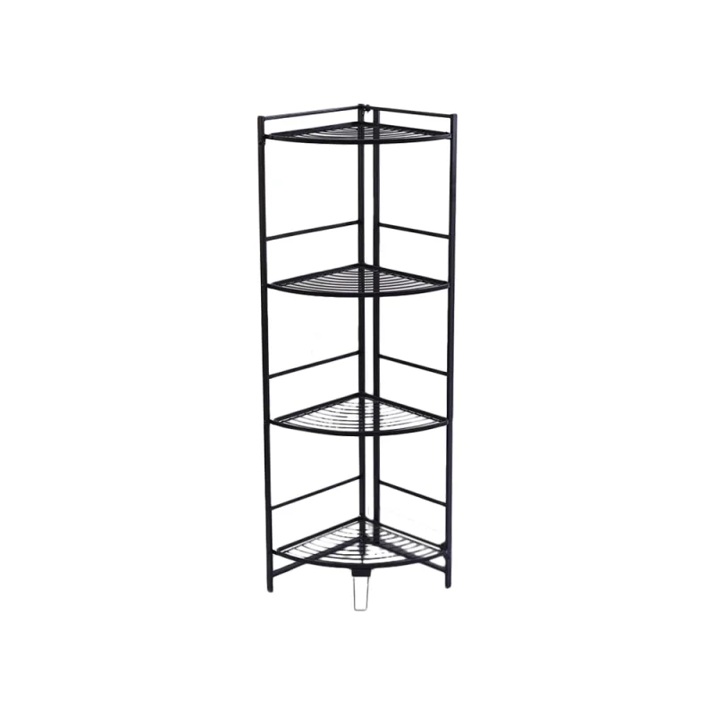 Напольная полка Zenfort ae-3551a4 4-х ярусная, угловая, черный 101209