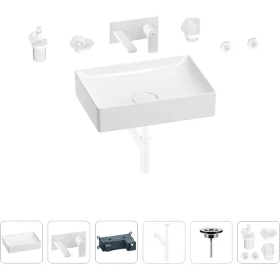 Раковина для ванной Wellsee Pure BY Wellsee в наборе 8 в 1 201006425