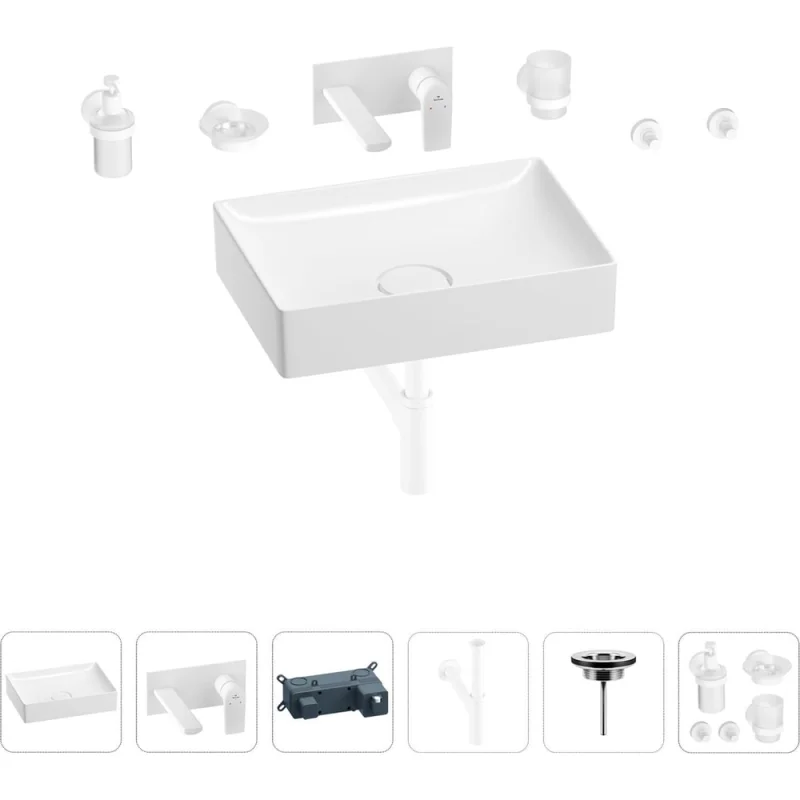 Раковина для ванной Wellsee Pure BY Wellsee в наборе 8 в 1 201006425