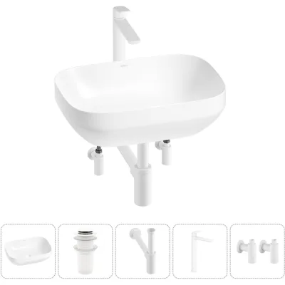 Набор Wellsee 5 в 1 Air Gap S накладная раковина 50x35 см 20212420R