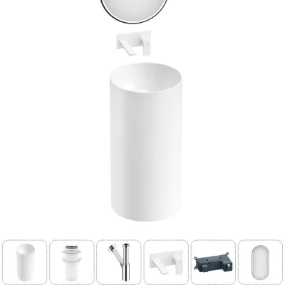 Набор Wellsee 5 в 1 Callipy Art напольная раковина 42x42x84 см 20218776R