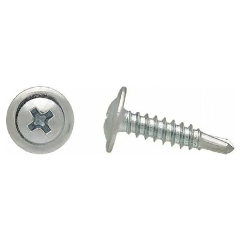 Саморез ZAMETAL 4,2x19, с прессшайбой, со сверлом, цинк, 1000 шт. ZA102583