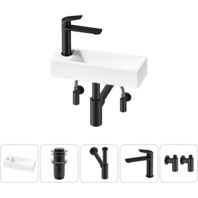 Комплект Wellsee 5 в 1 Lavinia Boho Bathroom Sink накладная/подвесная раковина 38x14 см 20215922R