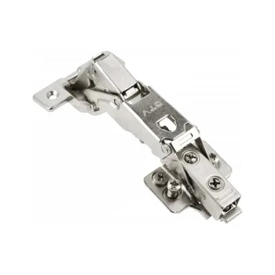 Петля GTV SILENTO PRO 155 градусов угловая самозакрывающаяся с ответной планкой H-0, с еврошурупом ZM-HCSLKT155-3DZEO