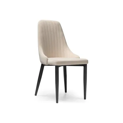 Стул на металлокаркасе Woodville kora beige/black 15099