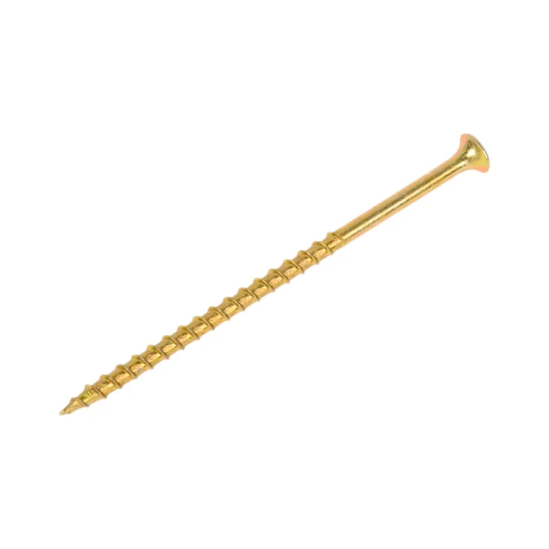 Саморез по дереву Dr. Bronz острый, желтый цинк, 4.2x90 мм, 1 кг JC9010