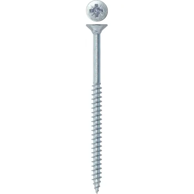 Универсальный саморез Rizzel Pz 5,0x90 белый цинк 1500 шт 00-00464045