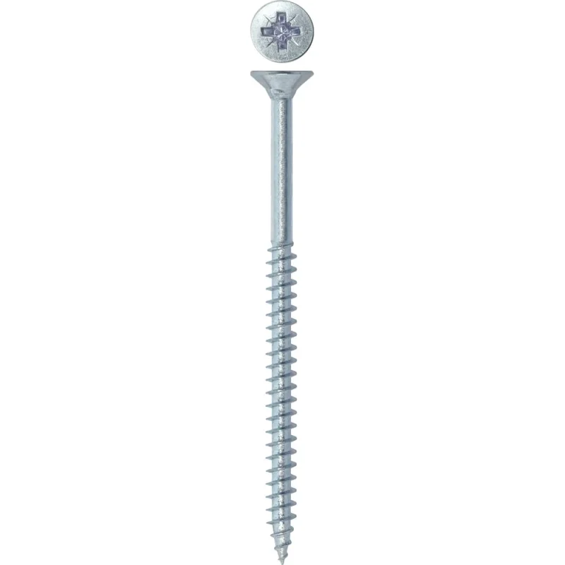 Универсальный саморез Rizzel Pz 5,0x90 белый цинк 1500 шт 00-00464045