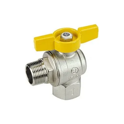 Шаровой кран Giacomini латунь, никель. угловой, газ, Ду 20, Ру 5, ВР/НР R781GBX004 107-6117