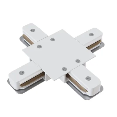 Коннектор для однофазного шинопровода Х-образный Maytoni Technical Unity белый (TRA002CX-11W)