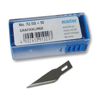 Лезвие для графических работ № 72 10 шт для ножа GRAFIX BOY MARTOR 72.50