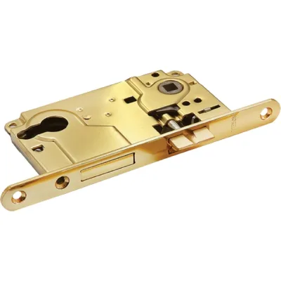 Замок с ригелем под ключевой цилиндр MORELLI цвет-золото L1885 PG 9011250