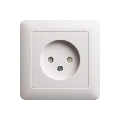 Розетка Systeme Electric ХИТ скрытой установки, без заземления, со шторками, 10А, 250В, белый RS10-135-B