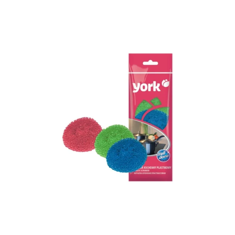 Губка для посуды YORK пластик, 3 шт. 001010