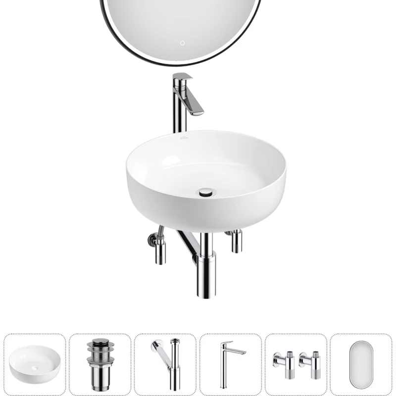 Набор Wellsee 6 в 1 Belle Spa 3.0 накладная раковина 45x45 см 20218475R