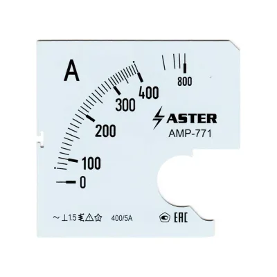 Шкала Aster к амперметру AMP-771 400/5 А SC771-400