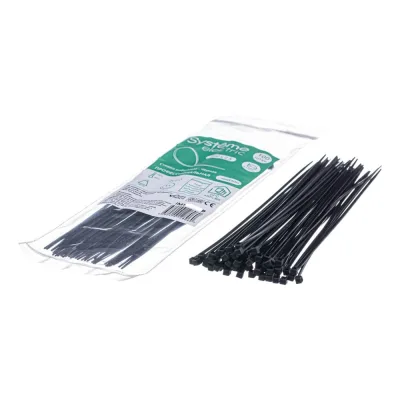 Кабельная стяжка Systeme Electric 100x2.5 чёрная (100шт) IMT10025B