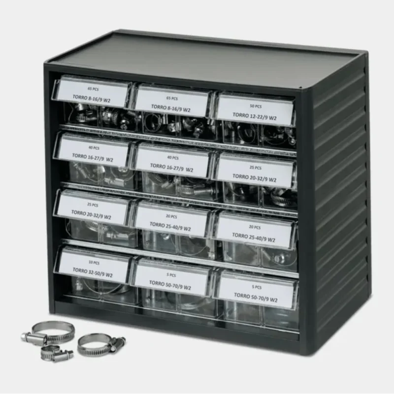 Короб с выдвижными секциями NORMA (12 шт.) и хомутами TORRO /9 W2 (370 шт.) NR-01269702370