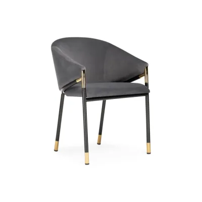 Стул Woodville molton gray / black/ gold 15559