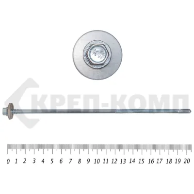 Саморез для сендвич-панелей КРЕП-КОМП KENNER, удлинённое сверло 15 мм, 6,3/5,5x205 Kn, 50 шт. ссп205мф