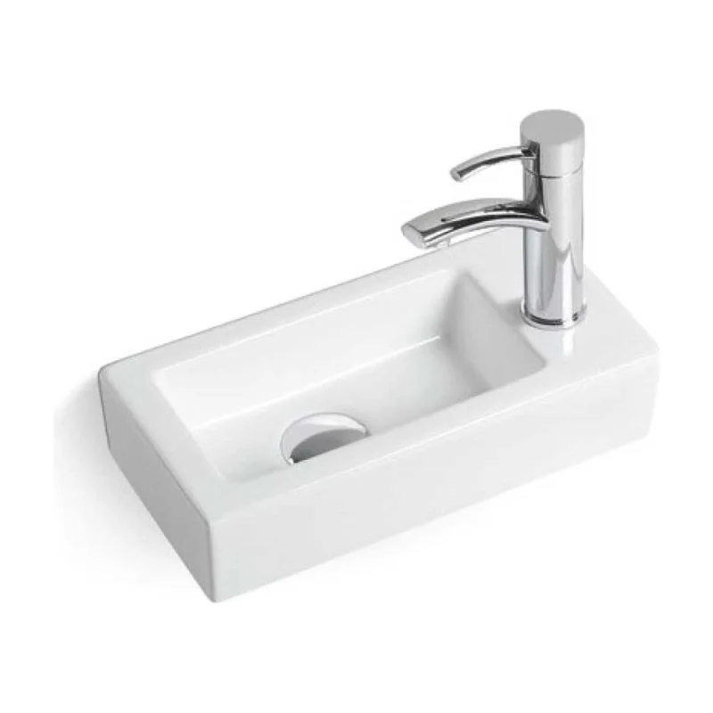 Керамическая раковина VINCEA 370x180x90, подвесная, цвет белый, правая VBS-133R