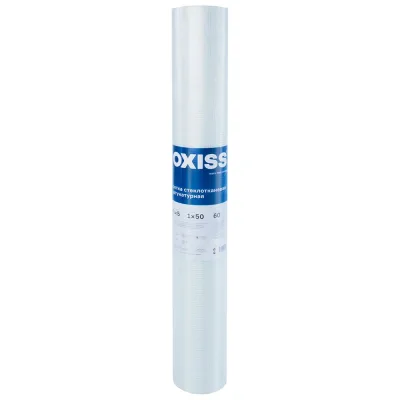 Стеклотканевая штукатурная сетка Oxiss 5x5 мм, 60 г/кв.м, 1x50 м 4630025422554