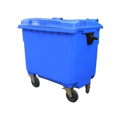 Контейнер Razak plast пластик, синий, R, 660 л., без логотипа, с крышкой, синяя, на колёсах 3792542914491