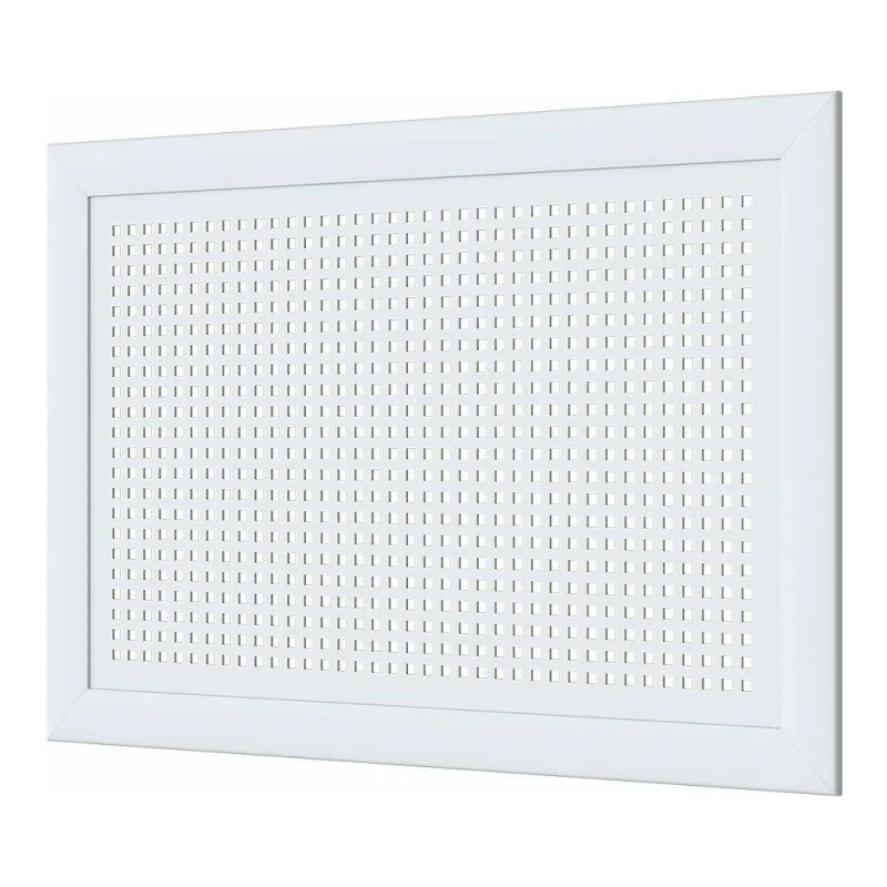 Декоративный экран для радиаторов и батарей Cosca Decor Модерн 600x900 мм, белый, квадро 10-20, с рамкой СПБ004385
