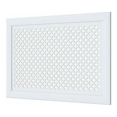 Декоративный экран для радиаторов и батарей Cosca Decor Модерн 600x900 мм, белый, готика, с рамкой СПБ002093