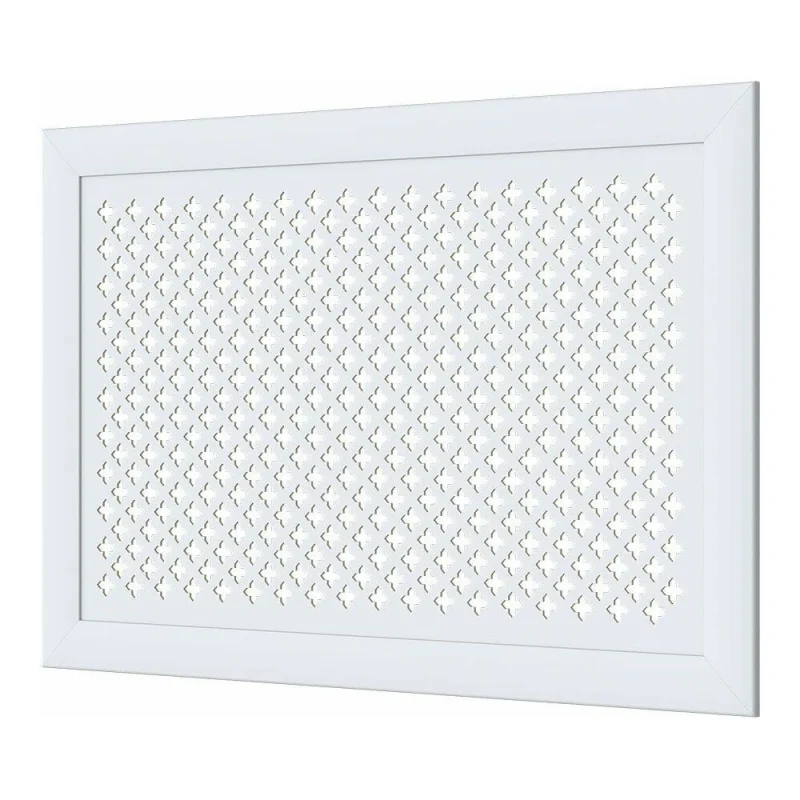 Декоративный экран для радиаторов и батарей Cosca Decor Модерн 600x900 мм, белый, готика, с рамкой СПБ002093