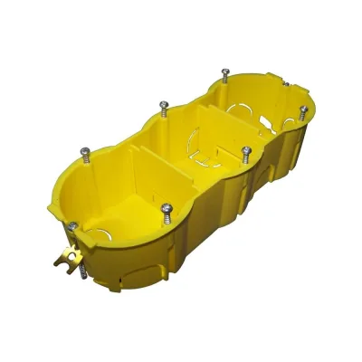 Подрозеточная коробка TWT в стену для суппорта 45x135, желтая BX45x135-YL