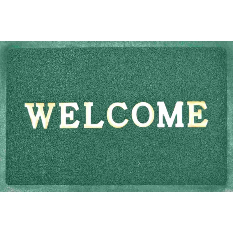 Придверный пористый коврик ComeForte Welcome 40х60 см зеленый WM-04