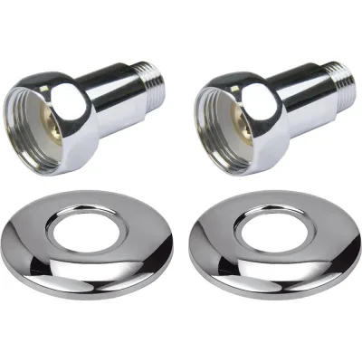 Прямое соединение для полотенцесушителя Point 3/4"х1/2" г/ш, хром (пара) PN00007