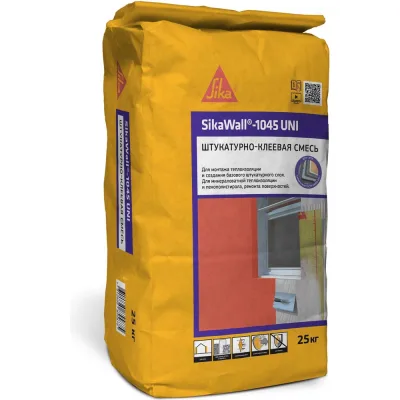 Π¨ΡΡΠΊΠ°ΡΡΡΠ½ΠΎ-ΠΊΠ»Π΅Π΅Π²Π°Ρ ΡΠΌΠ΅ΡΡ SIKA Wall-1045 UNI ΠΌΠ΅ΡΠΎΠΊ 25 ΠΊΠ³ 740009