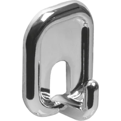 Самоклеящийся крючок Amig пластик, покр. хром, 2 шт. в дисп. 206-45х32х21CR