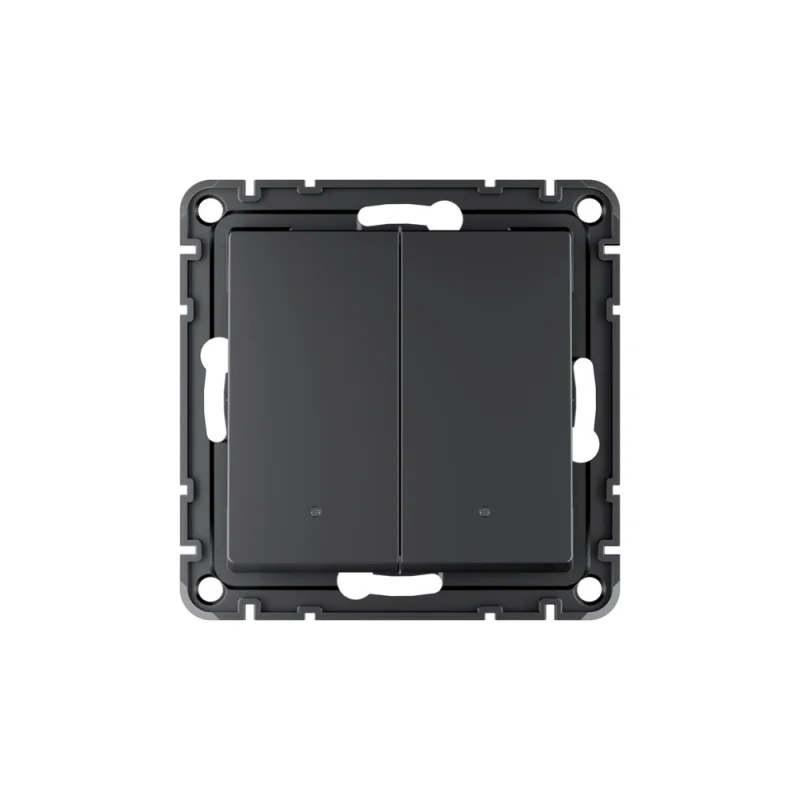 Умный выключатель сенсорный Systeme Electric AtlasDesign Smart (ATN001053Z) двухклавишный скрытая установка карбон