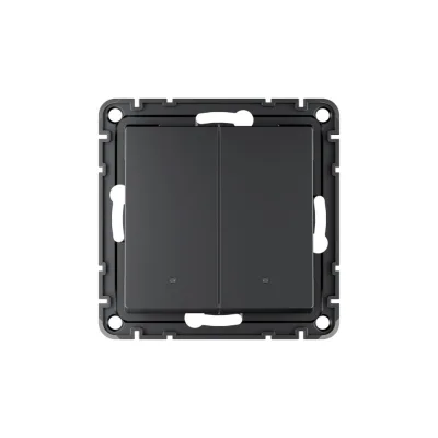 Умный выключатель сенсорный Systeme Electric AtlasDesign Smart (ATN001053Z) двухклавишный скрытая установка карбон