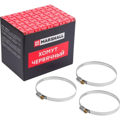 Хомут червячный MARSHALL 90-110 мм (нержавеющая сталь; кратность - 25 шт) MR4214