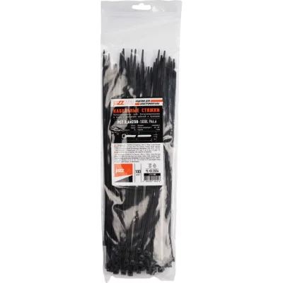Кабельная стяжка Jazzway PCT 3,6x250-100BL PA6.6, уп. 100 шт. 5054516
