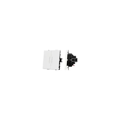 Механизм звонкового выключателя двухклавишный Arlight LED SWT-NOBE-MKR2-SFPL-L-WH белый, 1шт 061745(1)