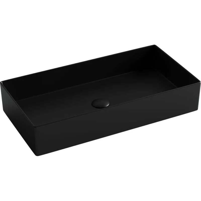 Раковина накладная прямоугольная Ceramicanova 701x361x130, цвет черный матовый CN6071MB