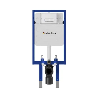 Инсталляция для подвесного унитаза ALLEN BRAU PNEUMATIC PRO 2.0 патрубки, без кнопки смыва, 1100x95x500 мм 9.11103.20 (325595) 00325595