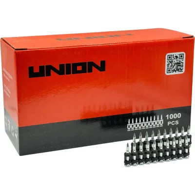 Кованые гвозди по бетону UNION UT-GP 3,05x25 для монтажного пистолета, 1000 шт 4631170636117
