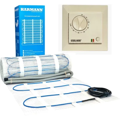 Комплект: w160-005 нагревательный мат, gm-109 терморегулятор крем Harmann W160-005(GM-109i)