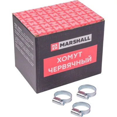 Хомут червячный MARSHALL 20-32 мм (оцинкованная сталь; кратность - 100 шт) MR4105
