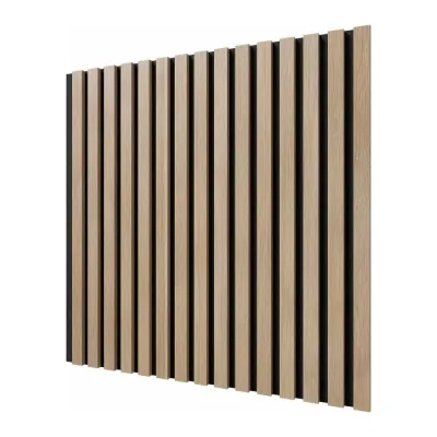 Акустические стеновые панели Cosca Decor 600x600x19 мм, черный войлок, рейки МДФ 00-00074602